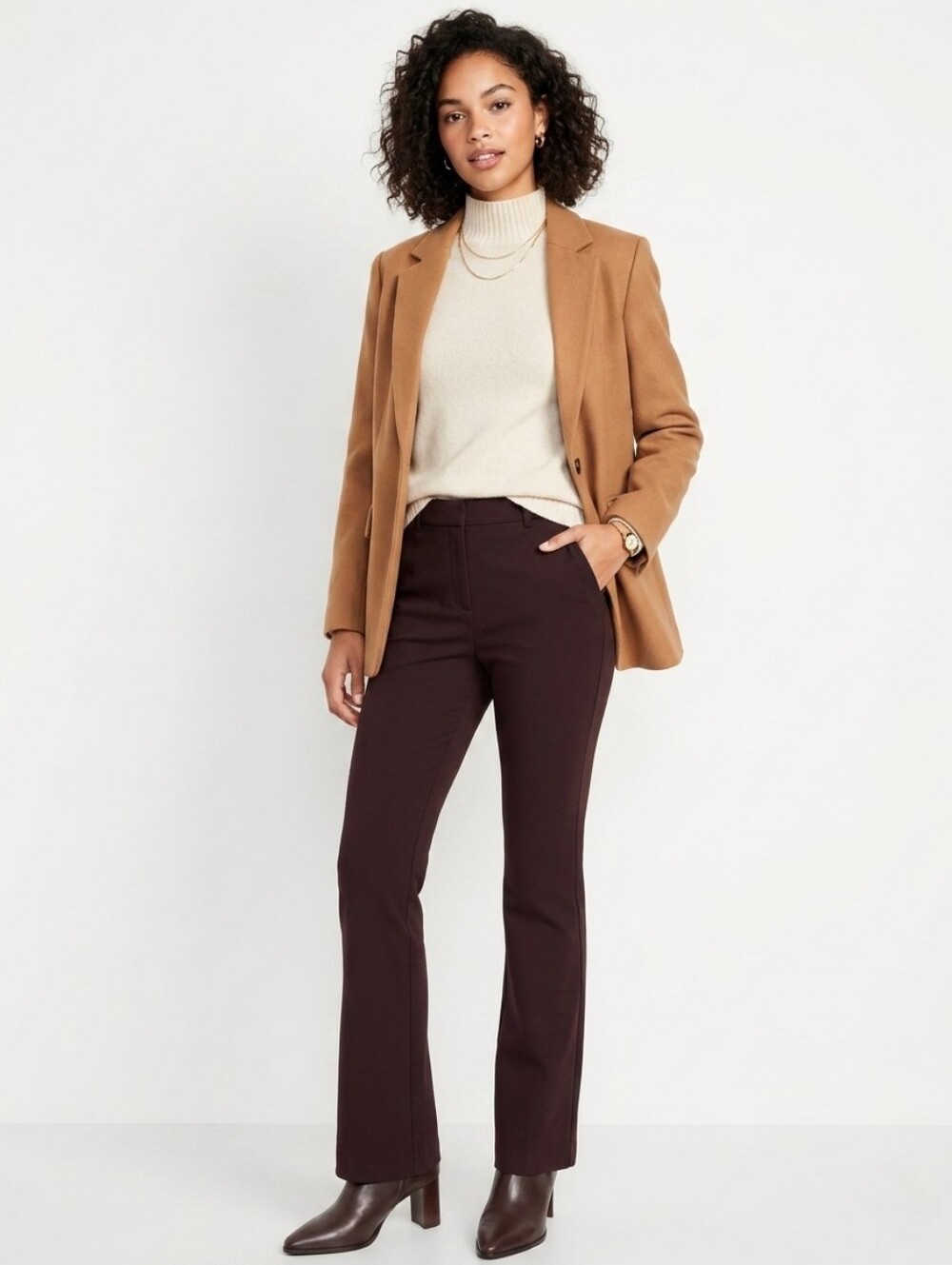 NEW Women’s Dark Brown  Tailored Stretch Pants Size 4/6.